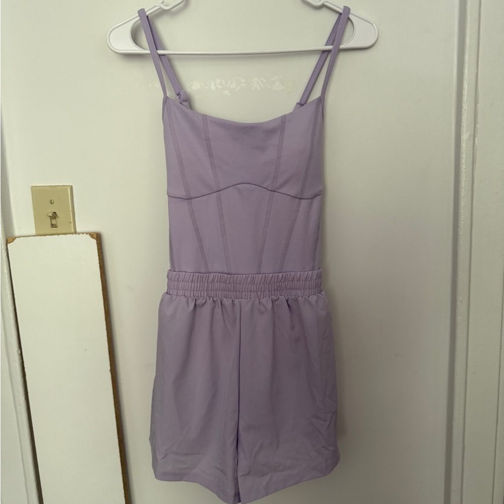 NET PINK Victoria's Secret Lilac active Romper sz M